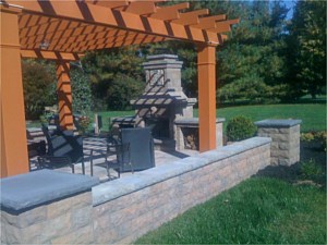 Pergola with Outdoor Fireplace